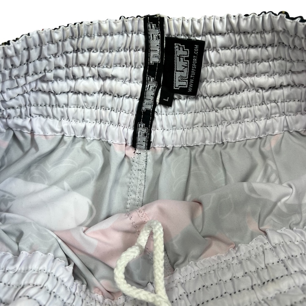 Tuff Muay Thai Boxing Shorts with Coy fish and drawstring waist size Large - Picture 5 of 7